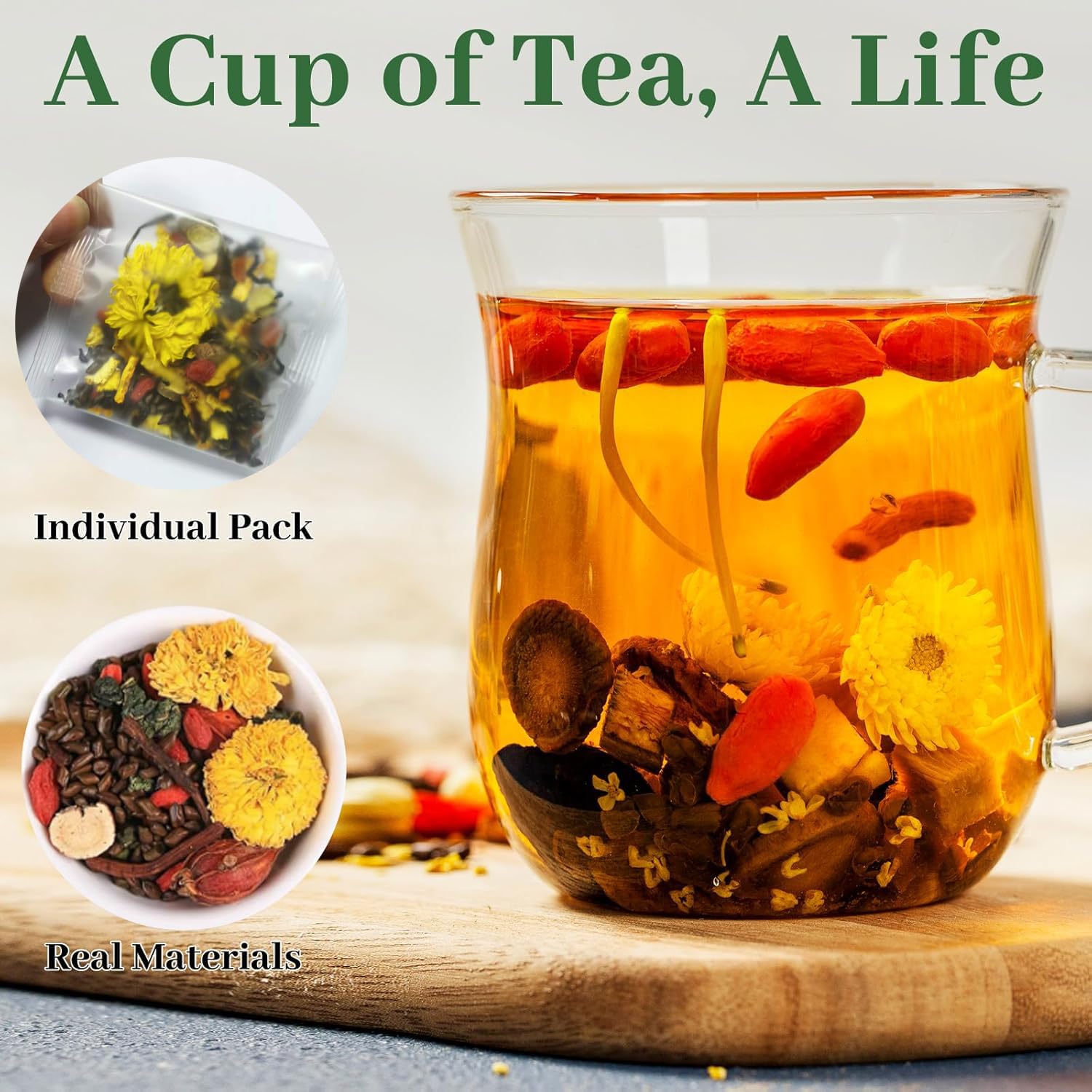 Liver & Kidney Detox Tea - Dandelion Wolfberry Tea, 7 Herbal Ingredients Blend, Goji Berry Chrysanthemum Chinese Cassia Seed Kidney Cleanse (2)