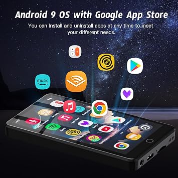 144GB MP3 Player with WiFi & Bluetooth, 4.02 IPS HD Touch Screen, MP4 Player with Speakers, Music Player for Kids, Android Music Player Preloaded with Spotify, Deezer, Play Store