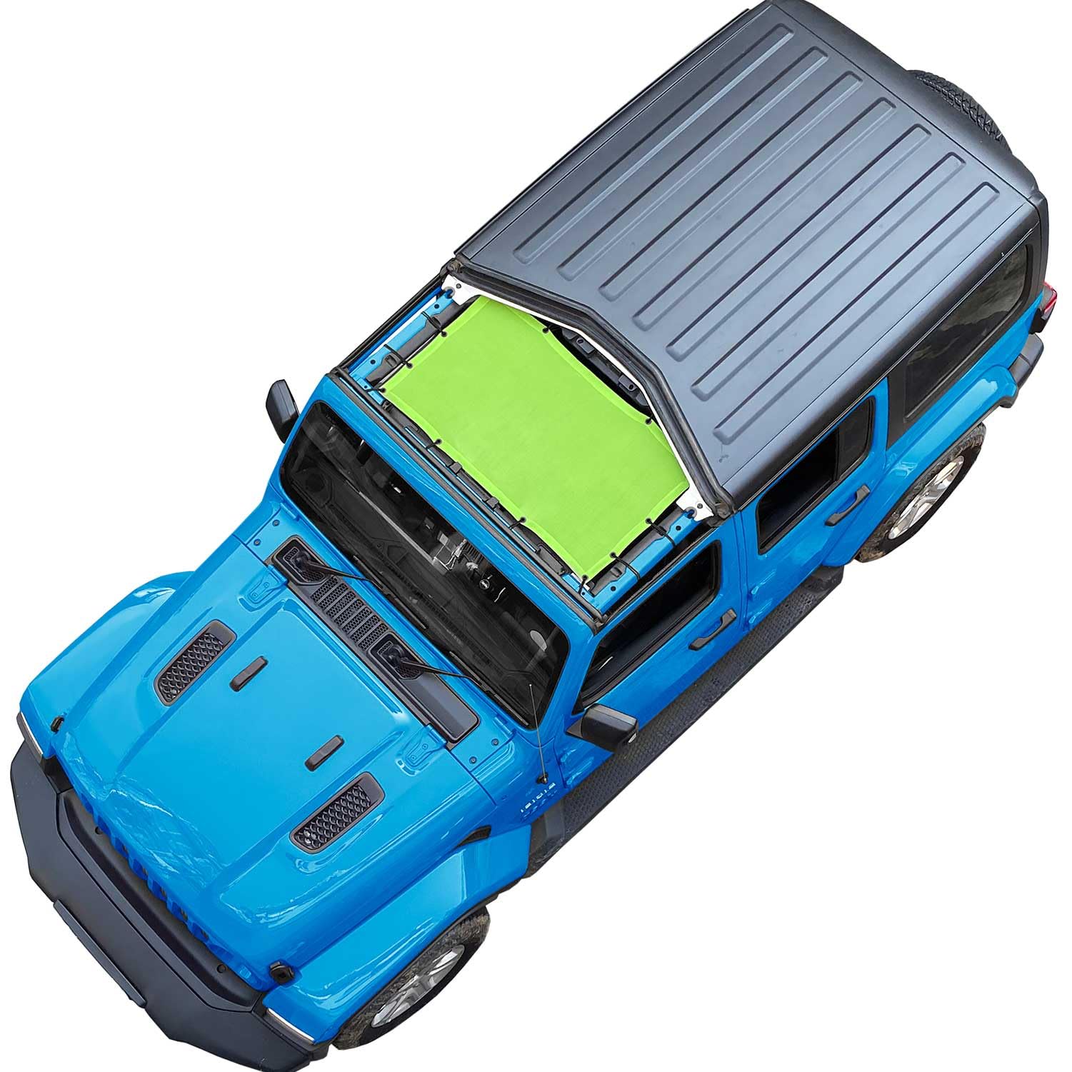 JL Sun Shade Top Compatible with Jeep Wrangler Gladiator Sunshade, Green