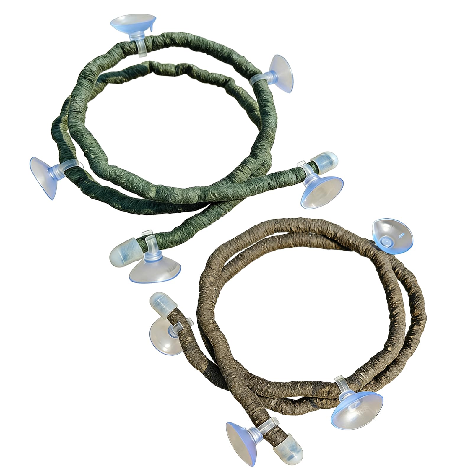 Reptile Vines, Bendable & Adjustable Design, 100x1x1cm, Long Vines Habitat Decor, Flexible Reptile Leaves With Suction Cup, Easy Installation, For Geckos, Lizards, Terrarium, Enclosure, Cage & Habitat
