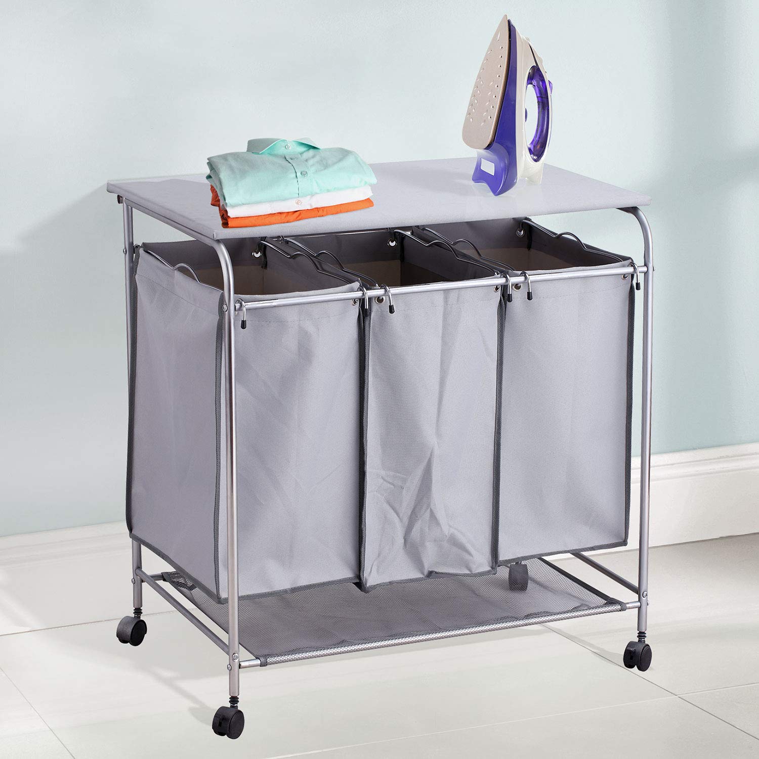 Taylor & Brown® Rolling Laundry Sorter Cart, Laundry Basket Laundry