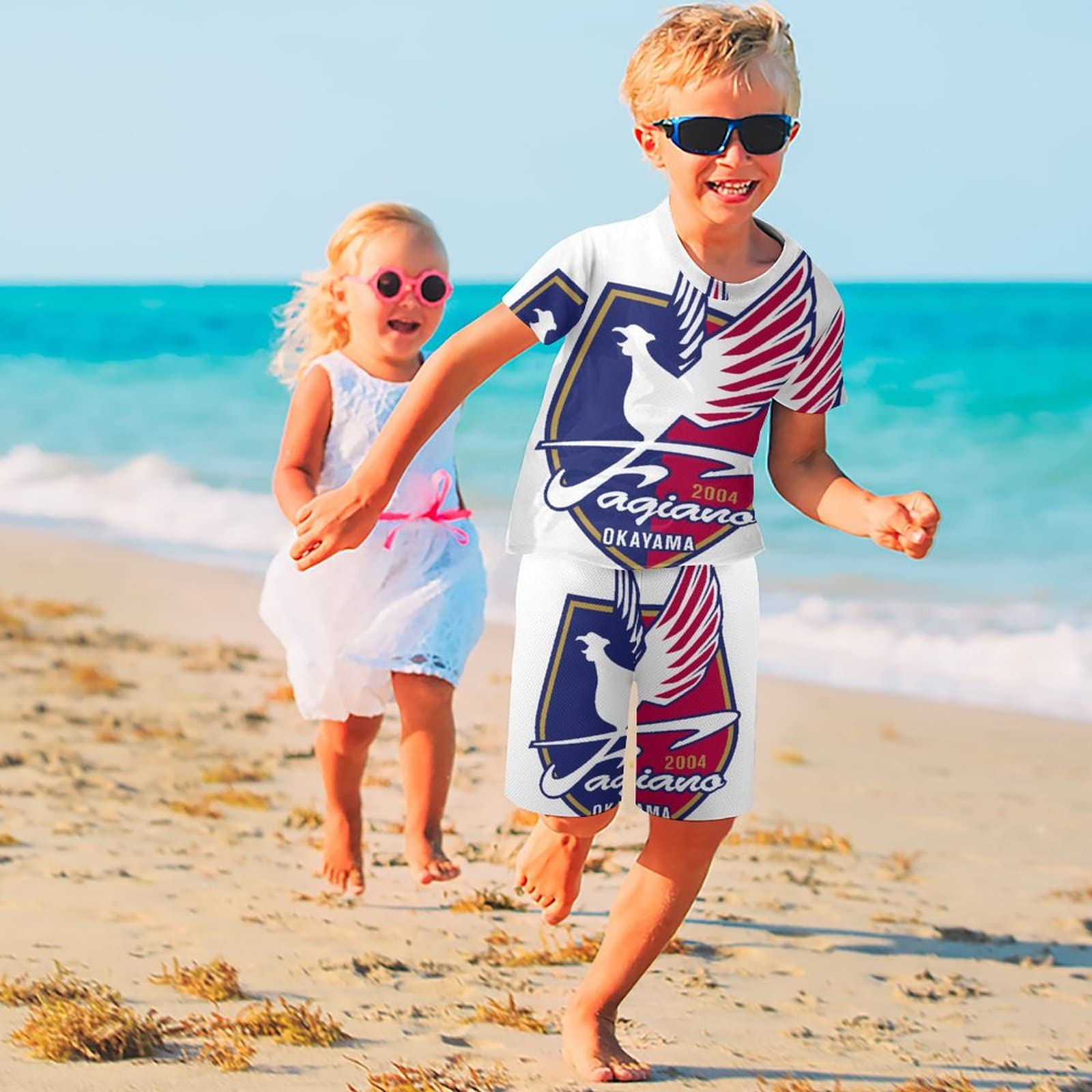 Amazon.co.jp: ファジアーノ岡山FC キッズ 上下セット 子供服 T