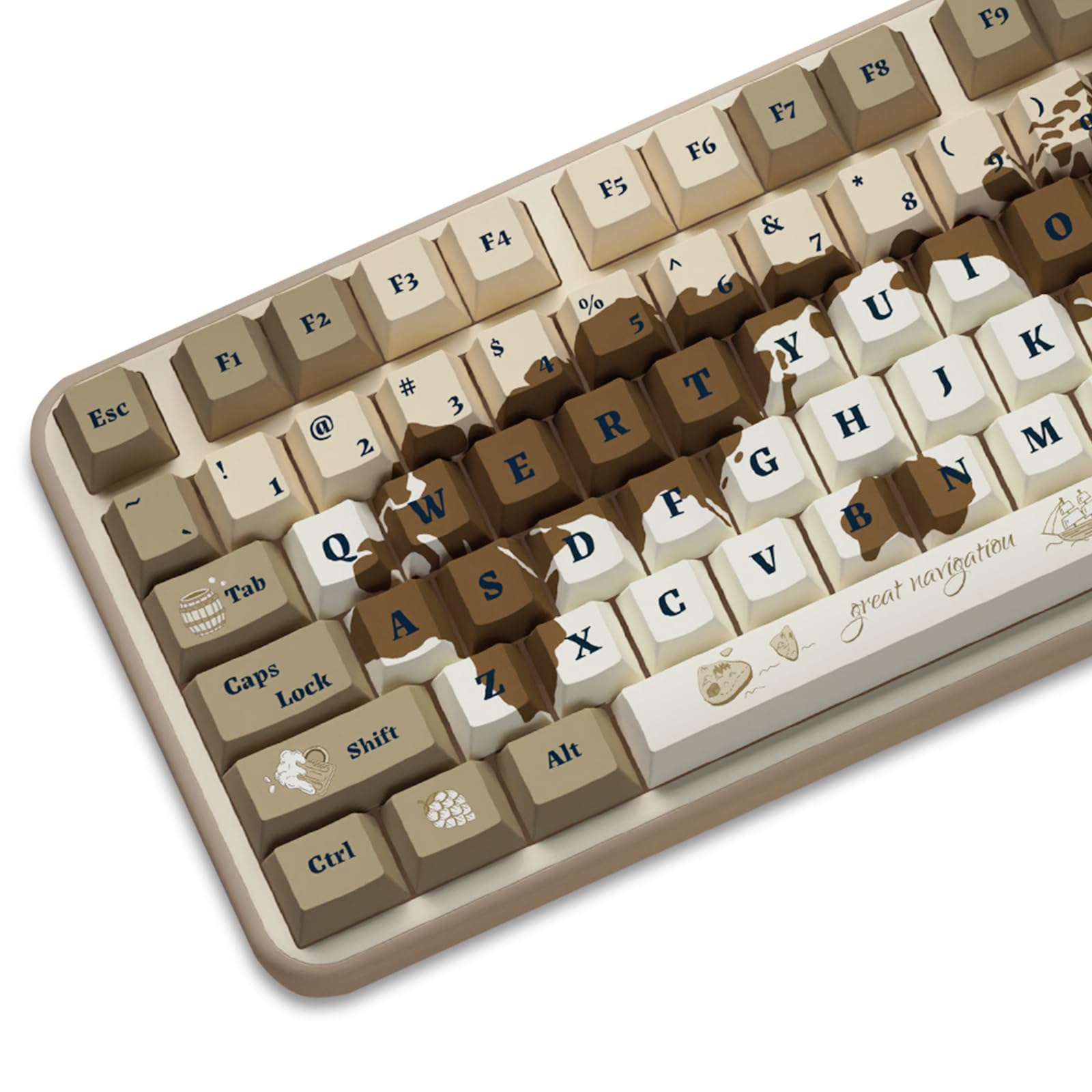 Amazon.com: FKZ PBT Retro Keycaps,Cherry Profile Dye-Sub Keycaps