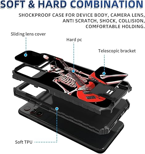 Miniatura 9 de Funda para teléfono Galaxy A13 5G para Samsung Galaxy A13 4G con cubierta deslizante para cámara y función atril, funda protectora híbrida de doble