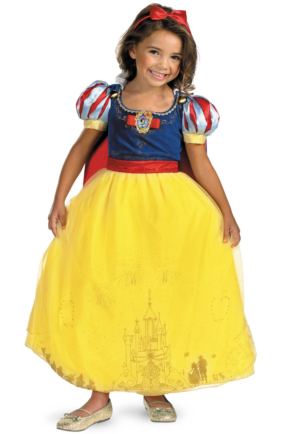Disguise Inc - Disney Storybook Snow White Prestige Child / Toddler Costume Medium (7-8), Yellow / Blue / Red, Girls Medium (7-8)