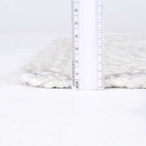 Miniatura 5 de Hausattire Juego de 4 manteles individuales trenzados de yute de 13 x 19 pulgadas, reversibles, tejidos a mano, bohemios, vintage, para mesas de