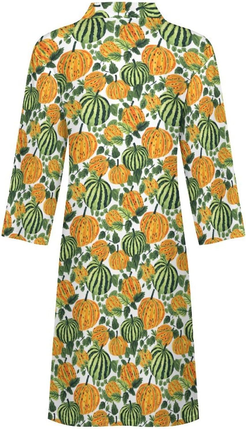 Watermelons Mens Robe Long Bathrobe for Women Bath Robes Lightweight Soft Printed Sleepwear
