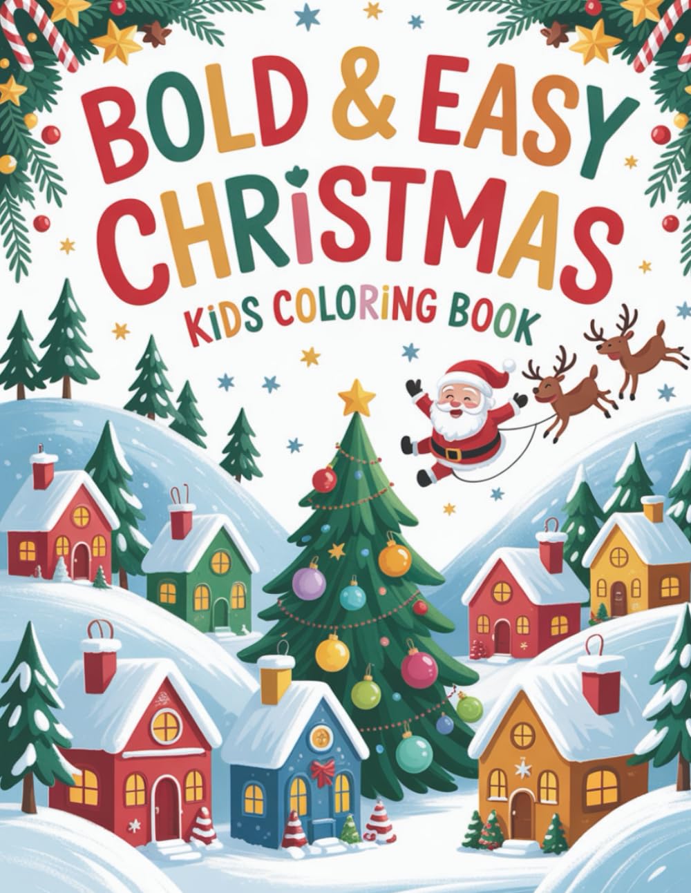 Bold & Easy Christmas Kids Coloring Book