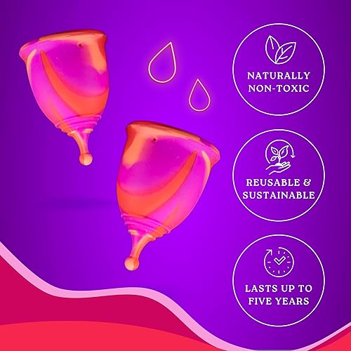 Miniatura 5 de Viva La Flow - Copa menstrual reutilizable -100% silicona de grado médico - Sin metales ni toxinas - Cuidado de la época suave y cómodo - Sin fugas
