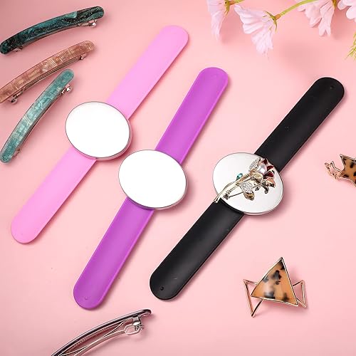Miniatura 7 de 3 piezas de soporte magnético para alfileres para estilista muñeca costura pinzas para el cabello soporte magnético para trenzar acolchado redondo