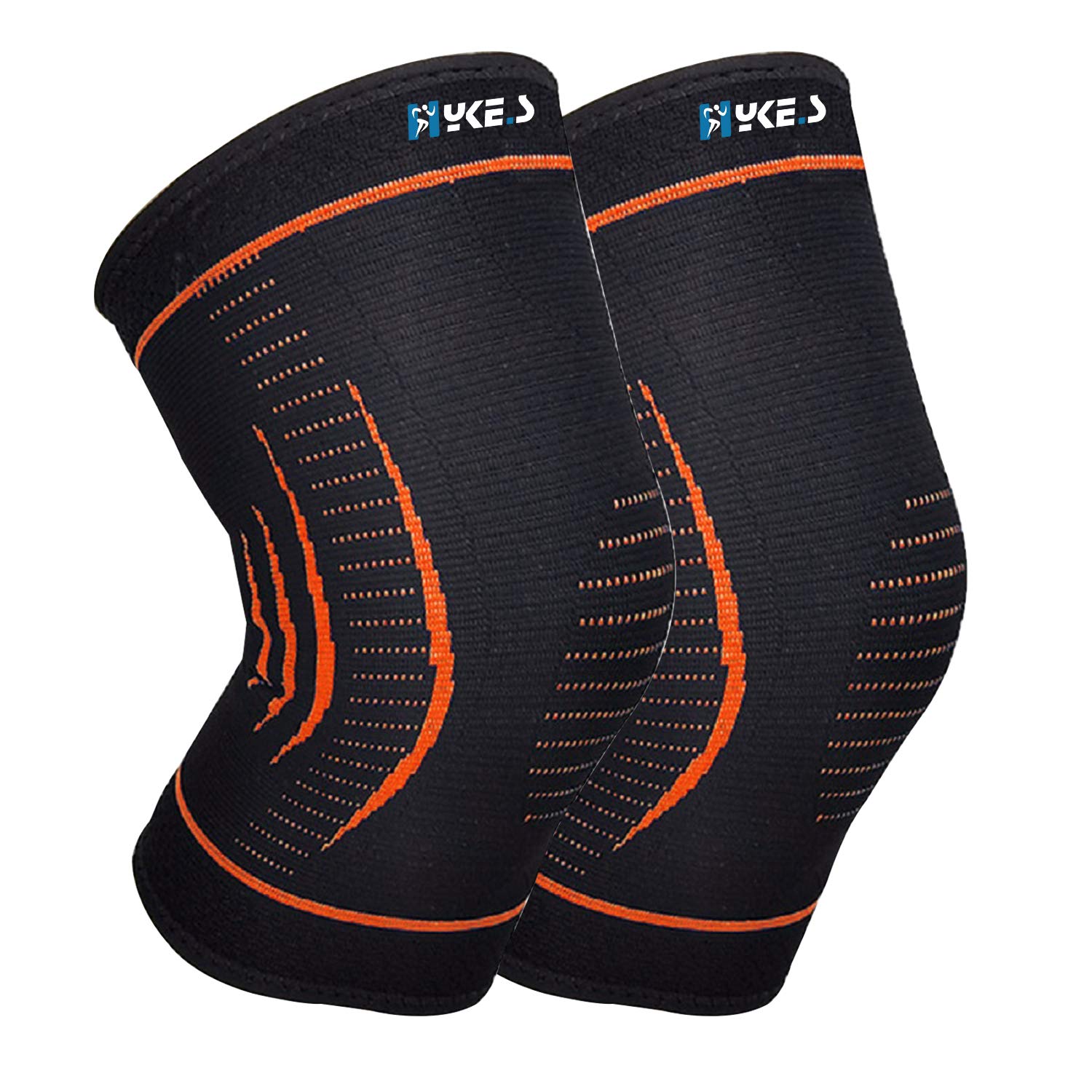 Hykes Knee Cap Compression Support for Gym Running Cycling Sports Jogging Workout Pain Relief