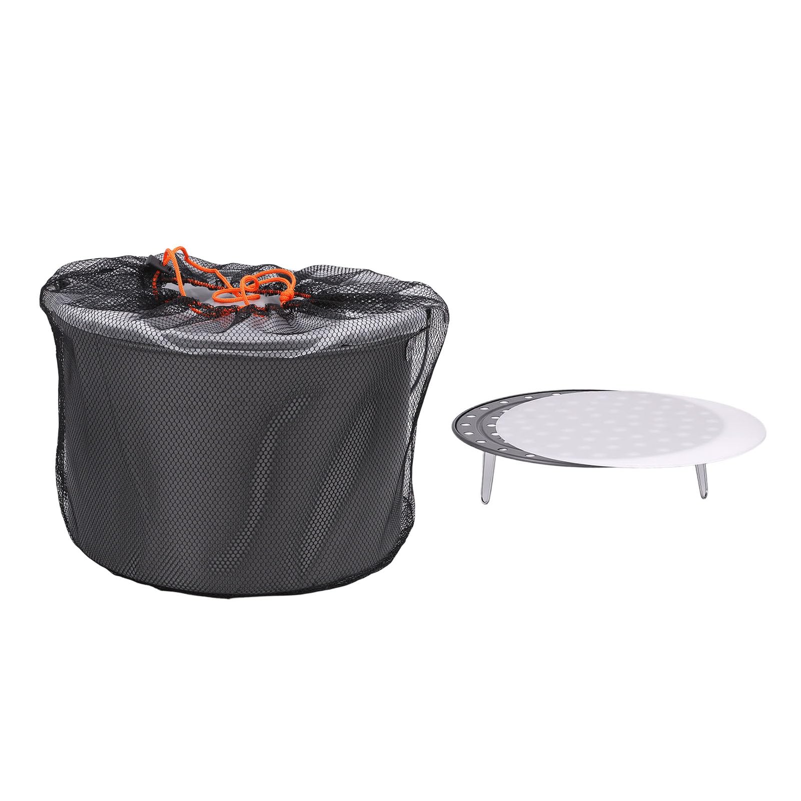 Olla Colgante para Acampar de Aleación de Aluminio con Mango Elevador de Tapa, Juego de Cocina para Olla Colgante Portátil Grande para Exteriores de 15 L para 8-10 Personas, para