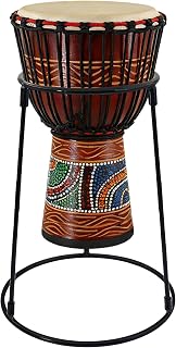 Portable Djembe Floor Stand – Lightweight Carbon-Steel Support for 8.5"–12" Drums, Stable Travel-Ready Percussion Rack for Adults and Beginners