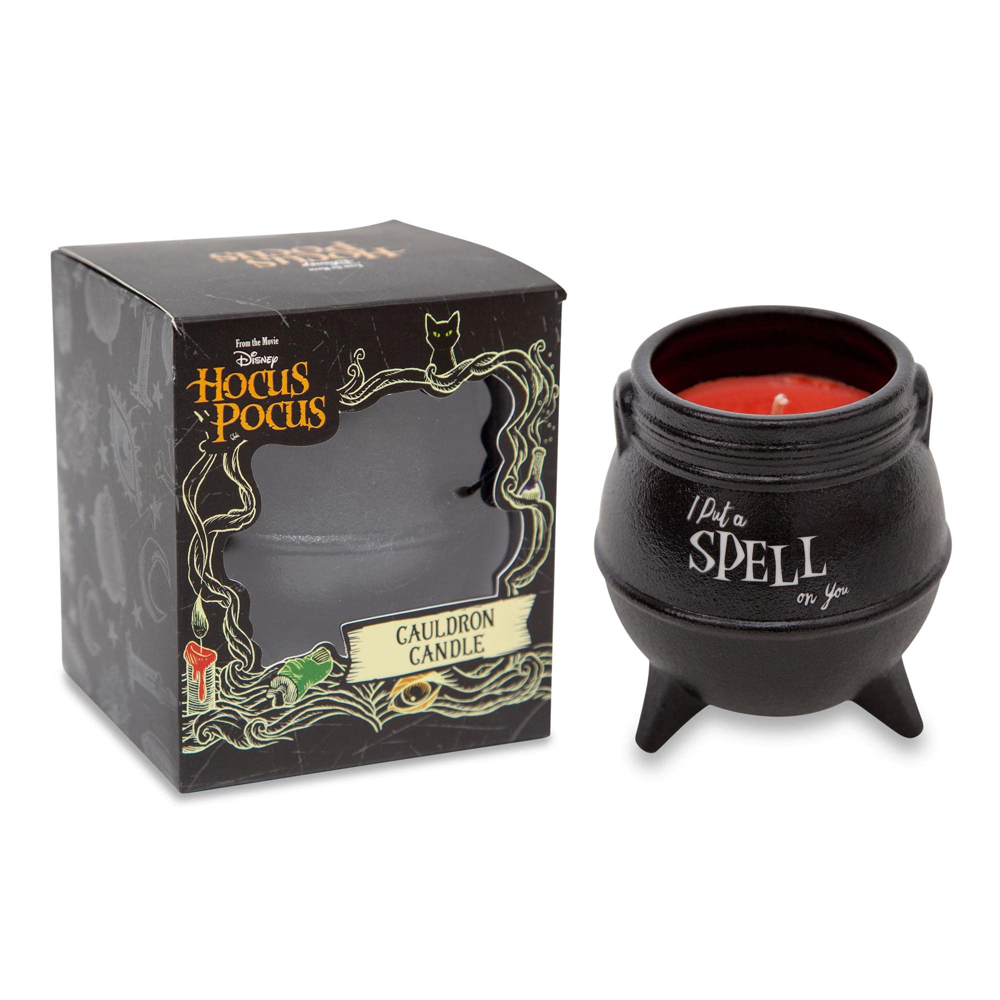 Disney Hocus Pocus I Put A Spell On You Ceramic Cauldron Candle | Lemongrass Fragrance with 30-Hour Burn Time