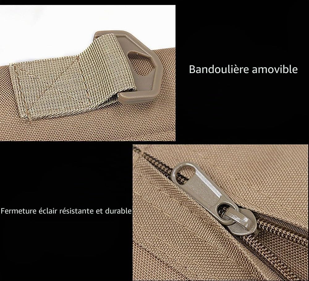 ÉTui à Fusil Tactique Arme Longue, Sac À Fusil Souple Étui pour Fusil De Chasse 70cm/85cm/100cm/120cm avec 4 Poches Fermeture Crochet et Boucle Housse De Transport pour Pistolet Et Magazine