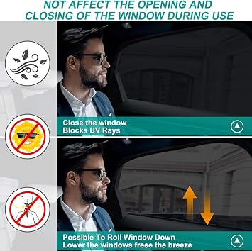 4 Pack Car Side Window Sun Shade for 2016-2024 2025 Cadillac XT5, Breathable Mesh Car Seat Sunshade Baby UV Rays Protection Back Seat Privacy Mesh Cover