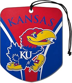 FANMATS NCAA Kansas Jayhawks Air Fresheners2 Pack Shield Design Air Fresheners, Team Colors, One Size