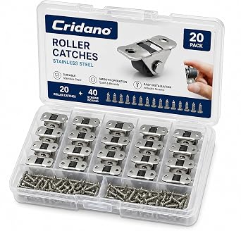 20 Pack Mini Caster Wheels Low Profile, Fixed Tiny Rolling Wheels for Small Furniture & Appliances, Single Direction Rubber Casters with Steel Top Plate & Screws, Non Swivel, Black Black-0.5 Inch