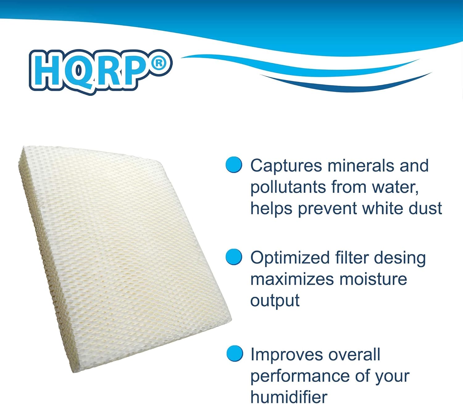 HQRP Pack of 3 Wick Filters fits Duracraft AC-818 AC-819 DH8000 DH8002 DH8003 DH8004 DH8005 8000 8002 8003 8004 8005 Humidifier Systems