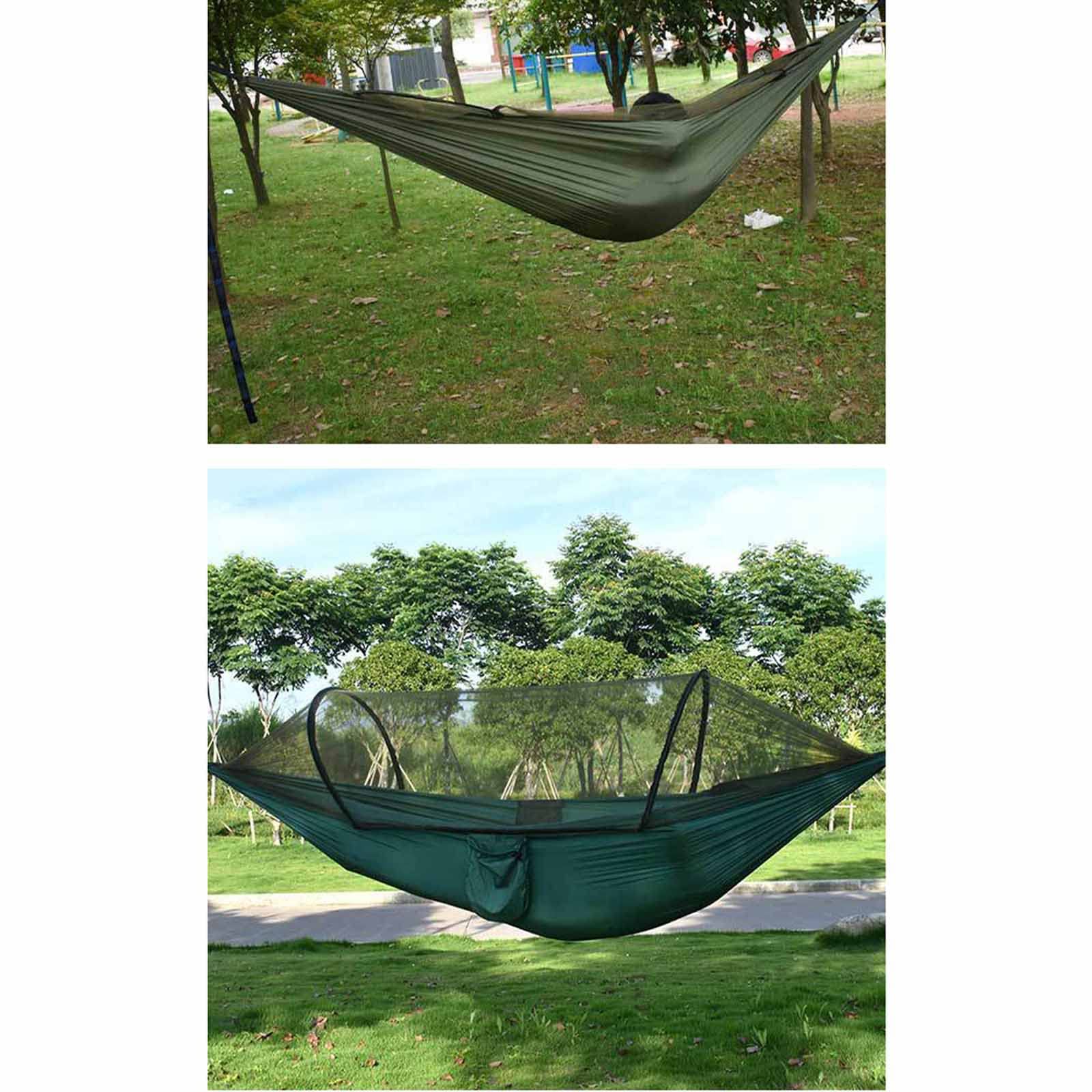 Hamacs pour L'extérieur, Hamacs De Camping 260 * 140 Cm (Max 660 LB), avec Mousqueton en Métal, Cordes d'arbre Et Sac De Voyage, Idéal pour La Randonnée, La Randonnée, L'extérieur, Marron