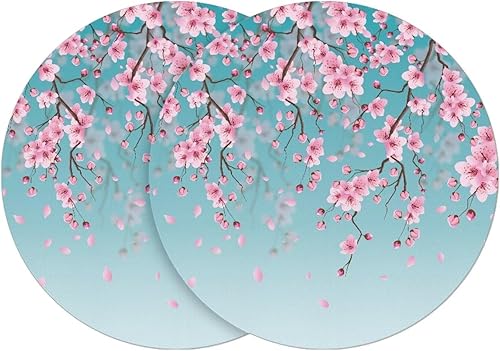 Miniatura 83 de Juego de 6 manteles individuales redondos resistentes al calor de mármol dorado de 15 pulgadas para decoración de mesa de comedor resistente al