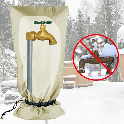 Vista 56 de Cubierta extendida para grifo de exterior para parque de caravanas, aislamiento Thinsulate 3M, protector de congelación para invierno y verano, 35