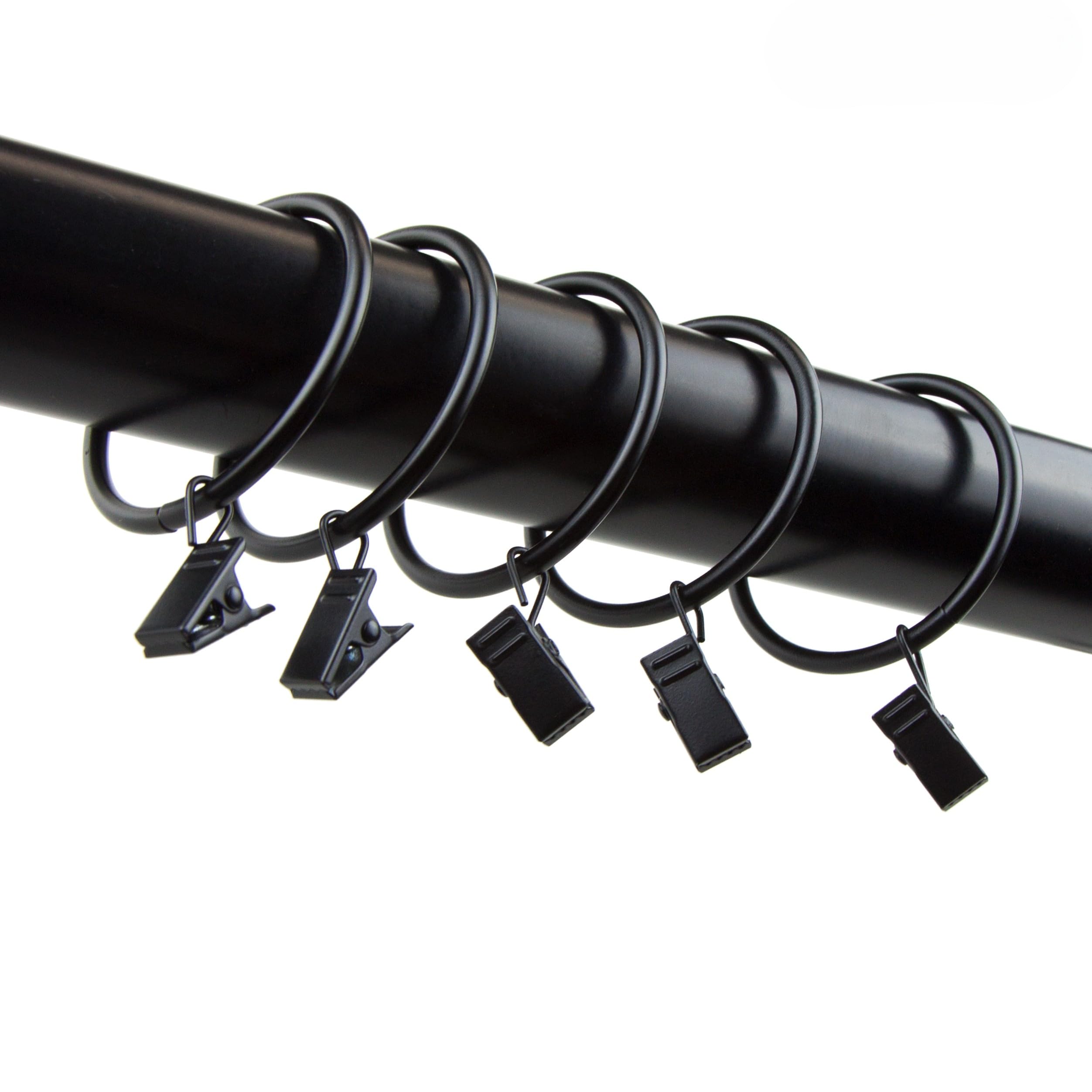 Rod Desyne 2" Perde Halkaları w/Klips, Siyah