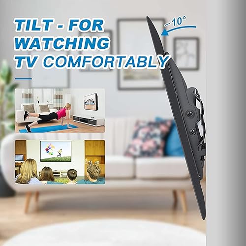 Miniatura 4 de Soporte de pared inclinable para TV de perfil bajo para televisores y monitores de pantalla plana de 13 a 42 pulgadas, soporte universal para