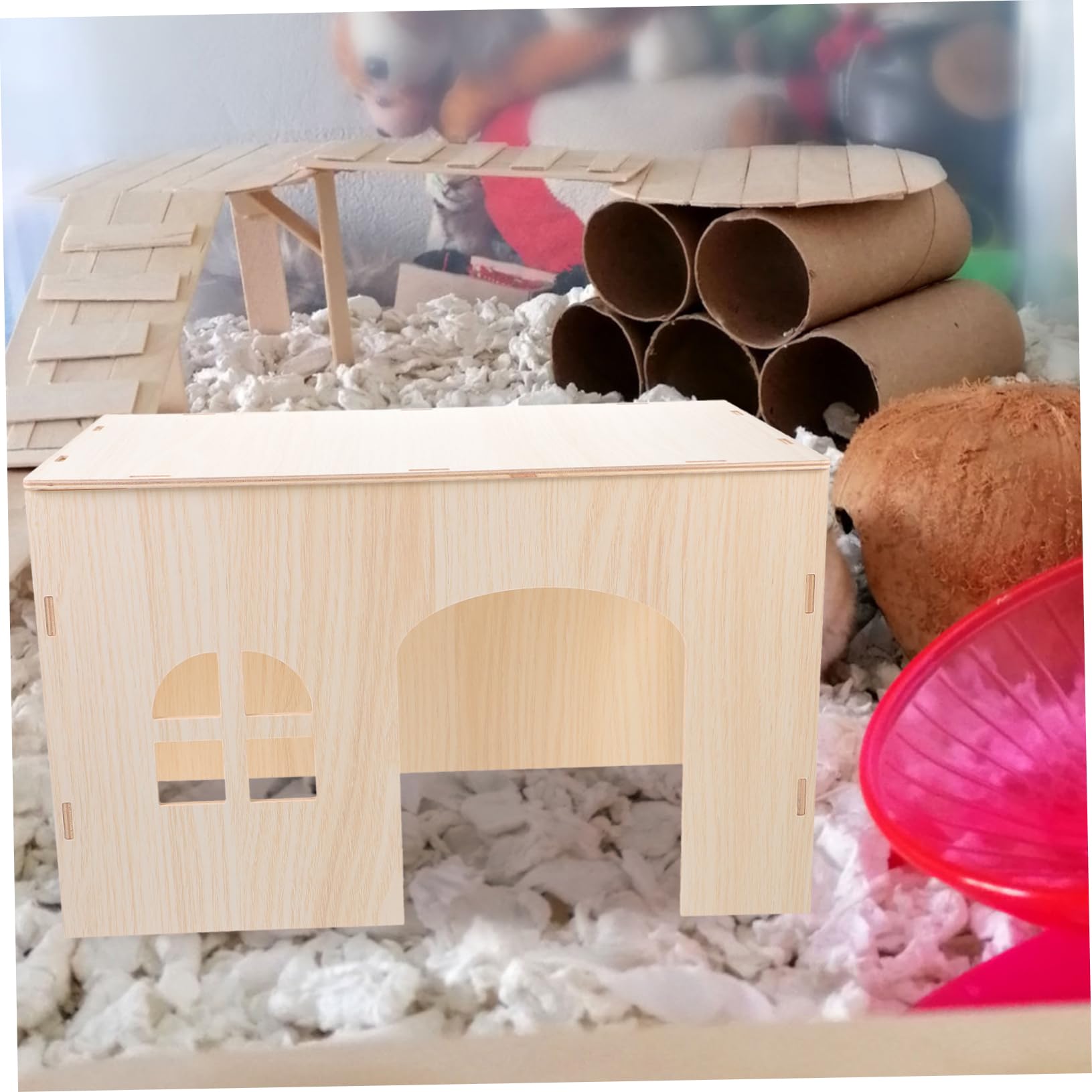BESPORTBLE Casetta Rifugio per Cavie e Cincillà in Legno Beige Robusta