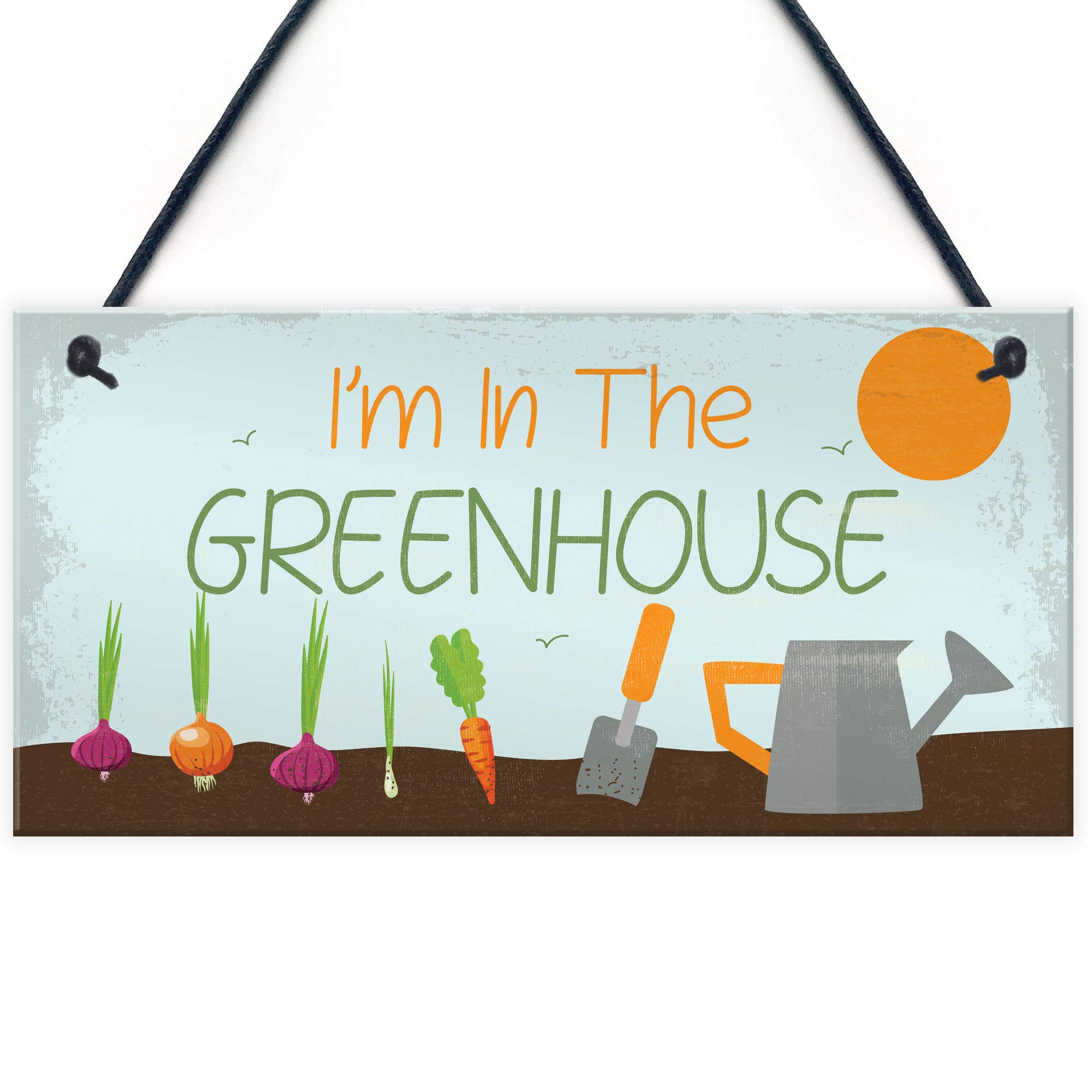 Red Ocean Im In The Greenhouse Plaque Garden Shed SummerHouse Dad Mum Friendship Gift