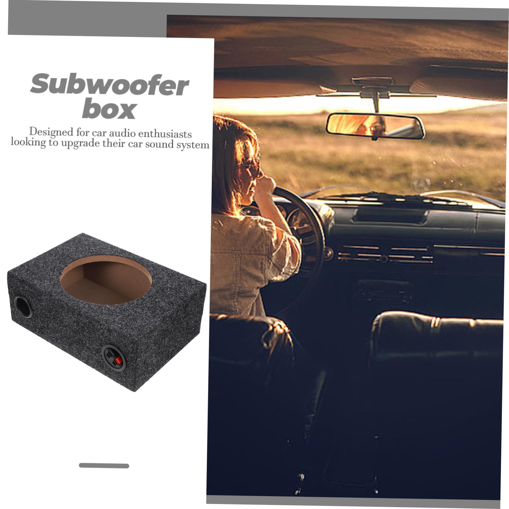 Valiclud Scatola Subwoofer Sigillata Da 8 Pollici Per Auto Con Rivestimento in Moquette Box Per Subwoofer Facile Da Installare Per Appassionati Di Audio Auto Fai Da Te