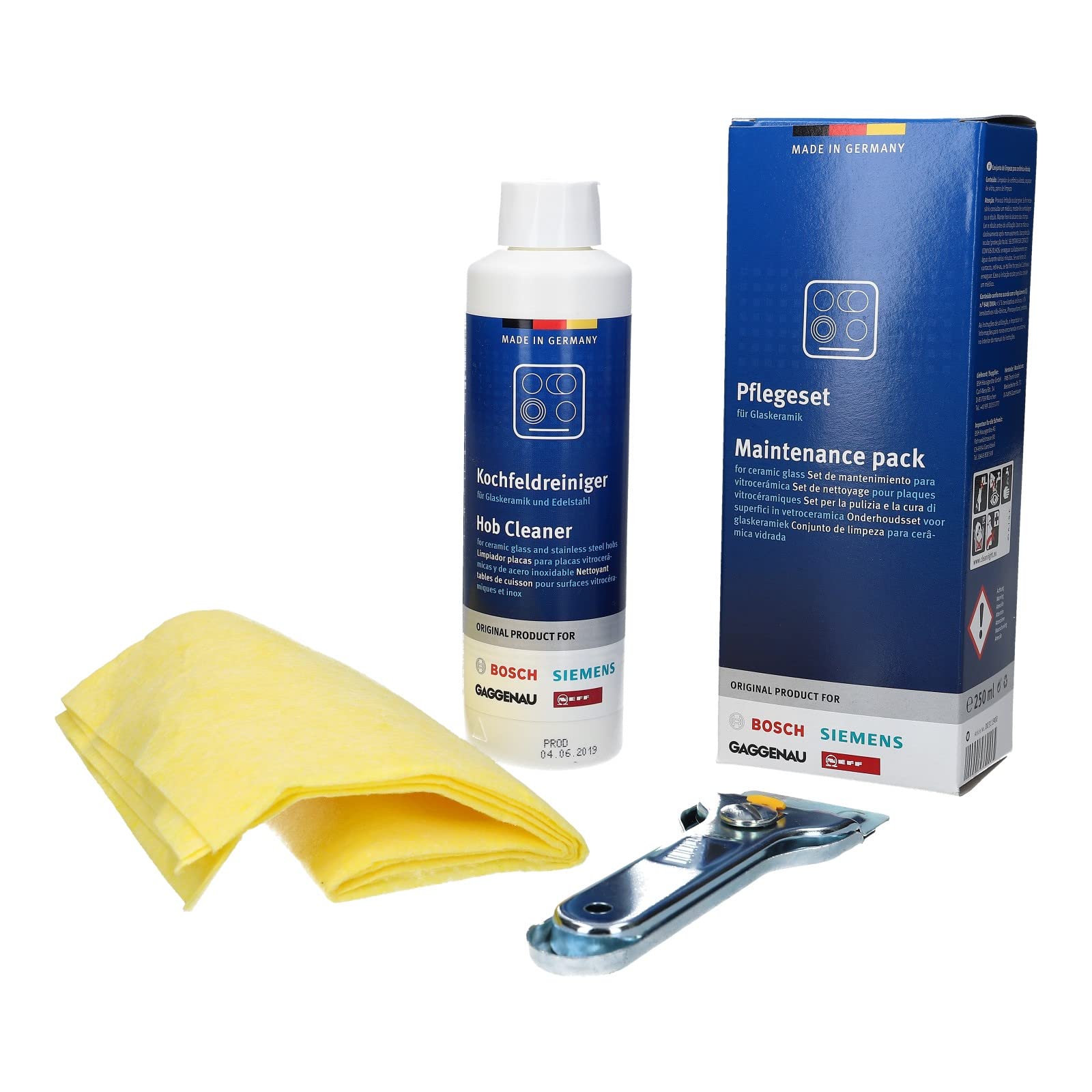 DL-pro Cuidado de vitrocerámica para Bosch Siemens 311900 00311900 - Kit de cuidado para vitrocerámica