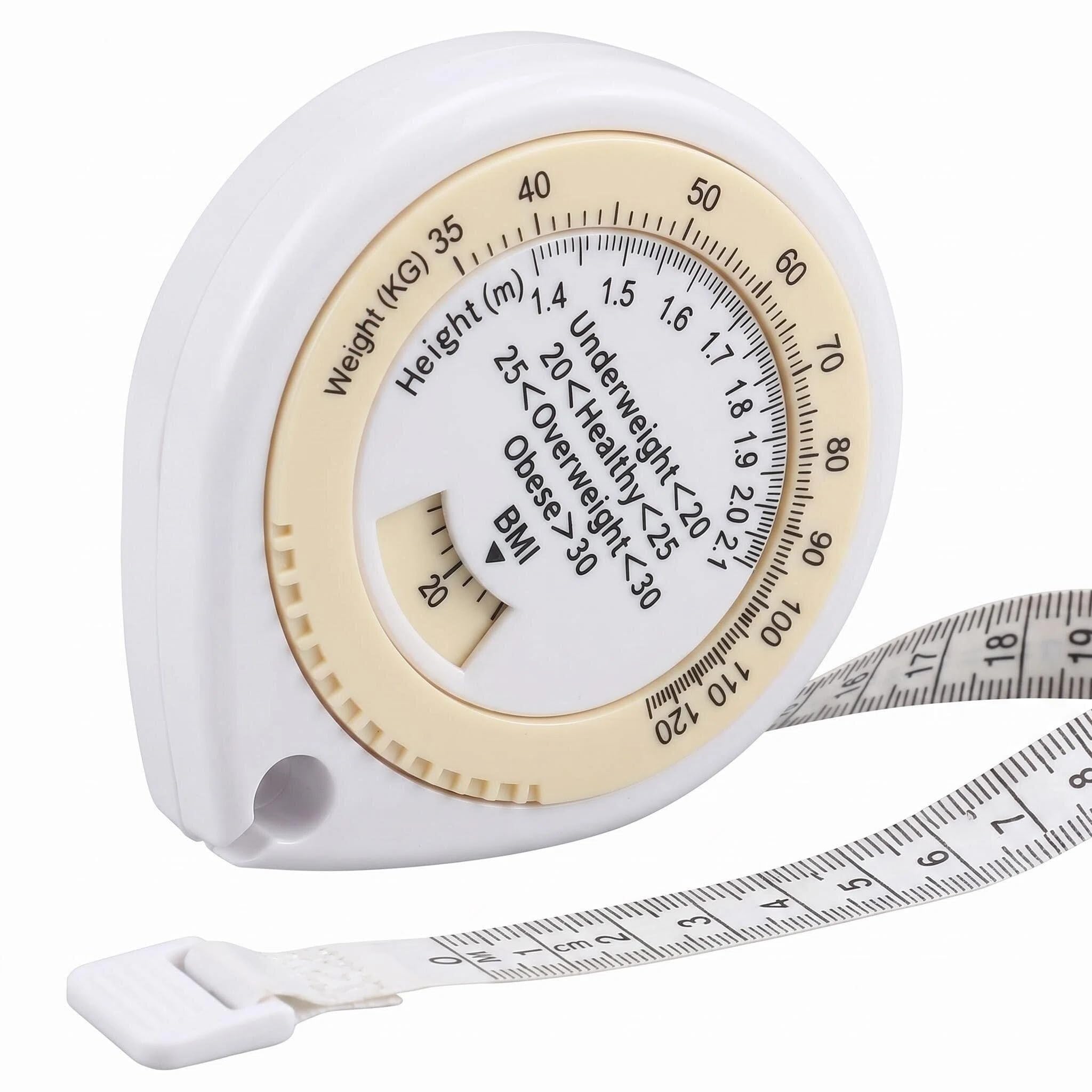 2 Pack Water Drop Auto Retractable Measuring Tape with BMI Health Indicator, 150cm Soft Flexible Tailor Ruler for Body, Sewing, DIY, Fitness & Home Use – Compact & Portable Design RARITYLL