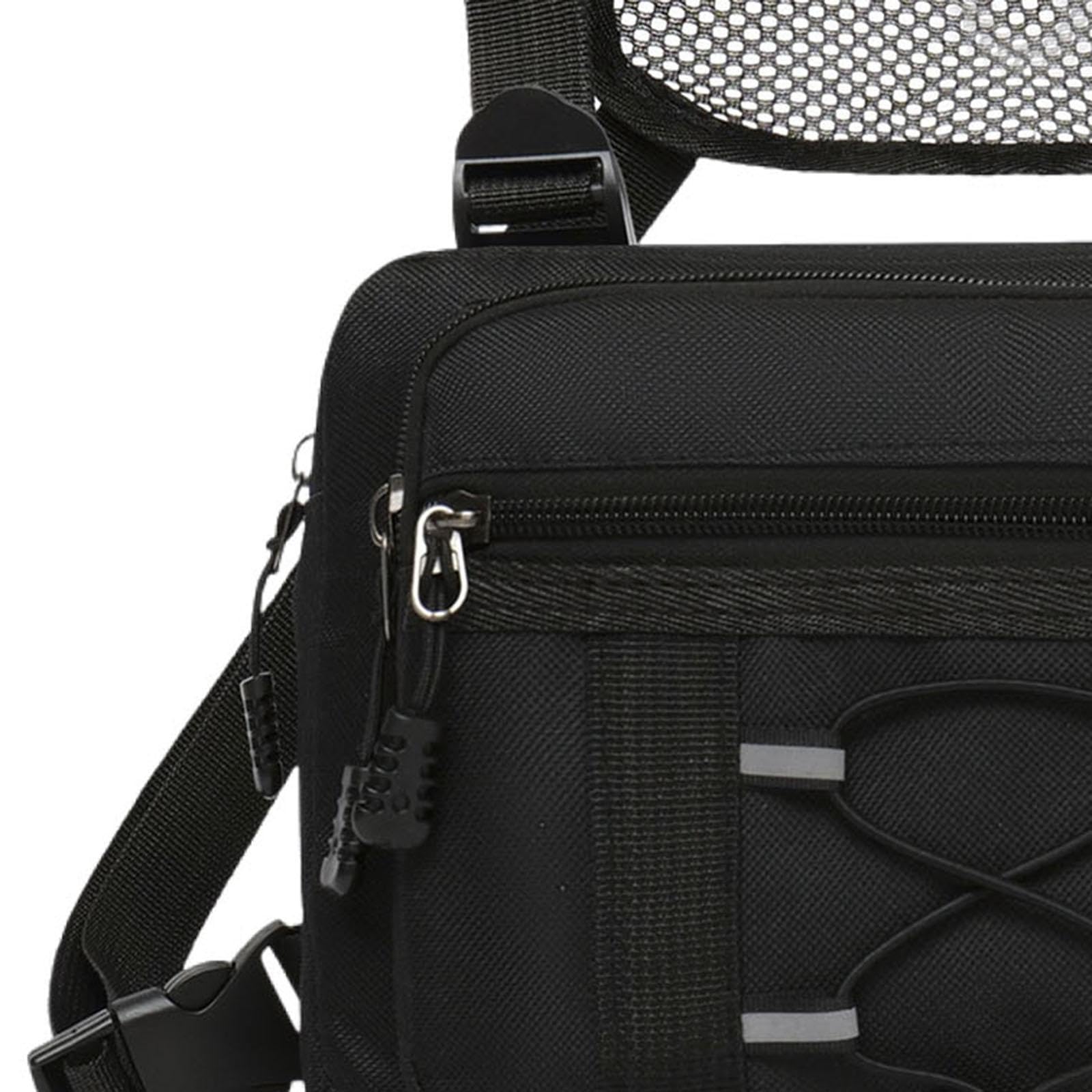 Binocular Chest Pack Arnés Portabolsos para Prismáticos Bolsa Multifuncional Impermeable Correa Reforzada Bolsillo Principal Adecuado para Expedicione, Negro