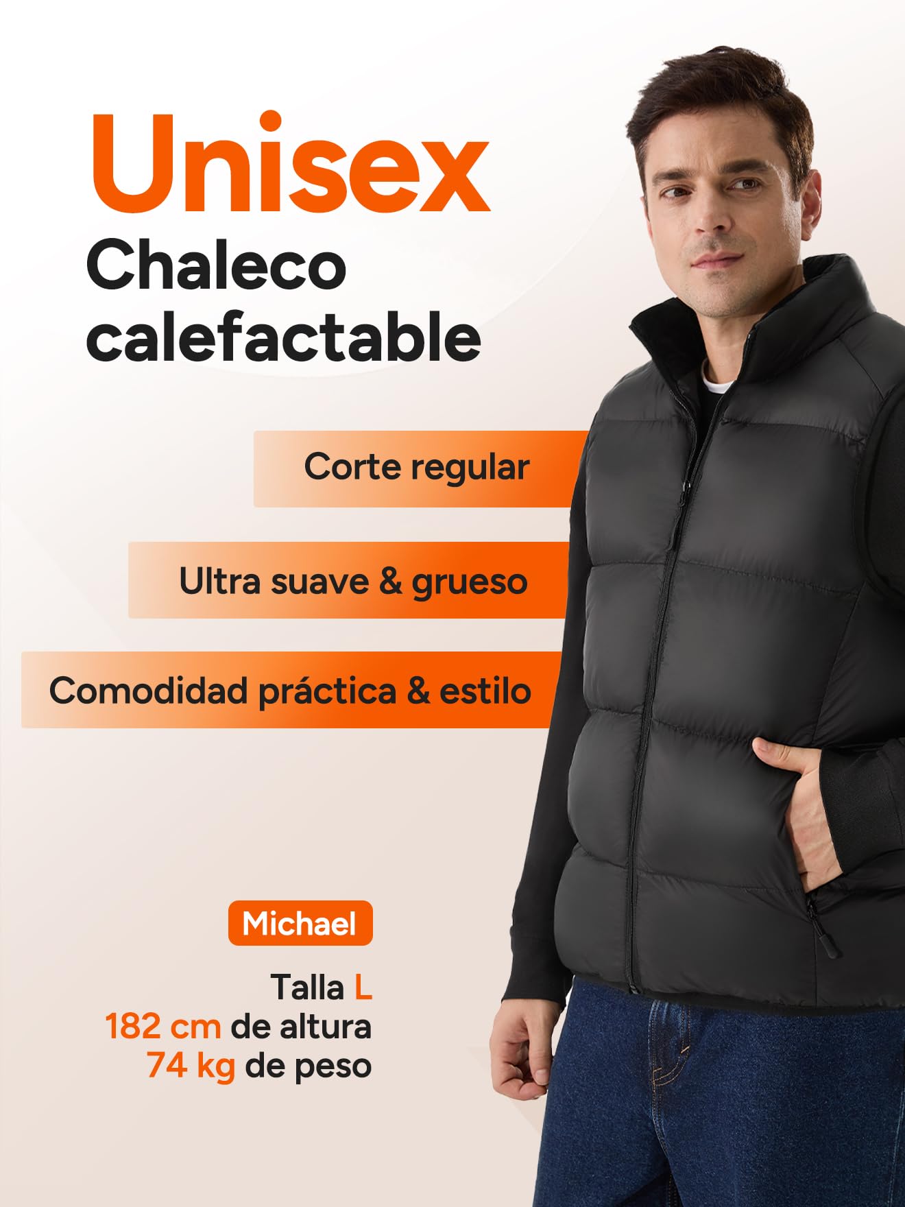 DR.PREPARE Chaleco Calefactable para Hombre y Mujer, Batería de 7,4 V 16000 mAh, 3 Niveles de Calefacción Doble Control 10 Zonas de Calentamiento Chaqueta Térmico para Esquí Pesca Senderismo Camping