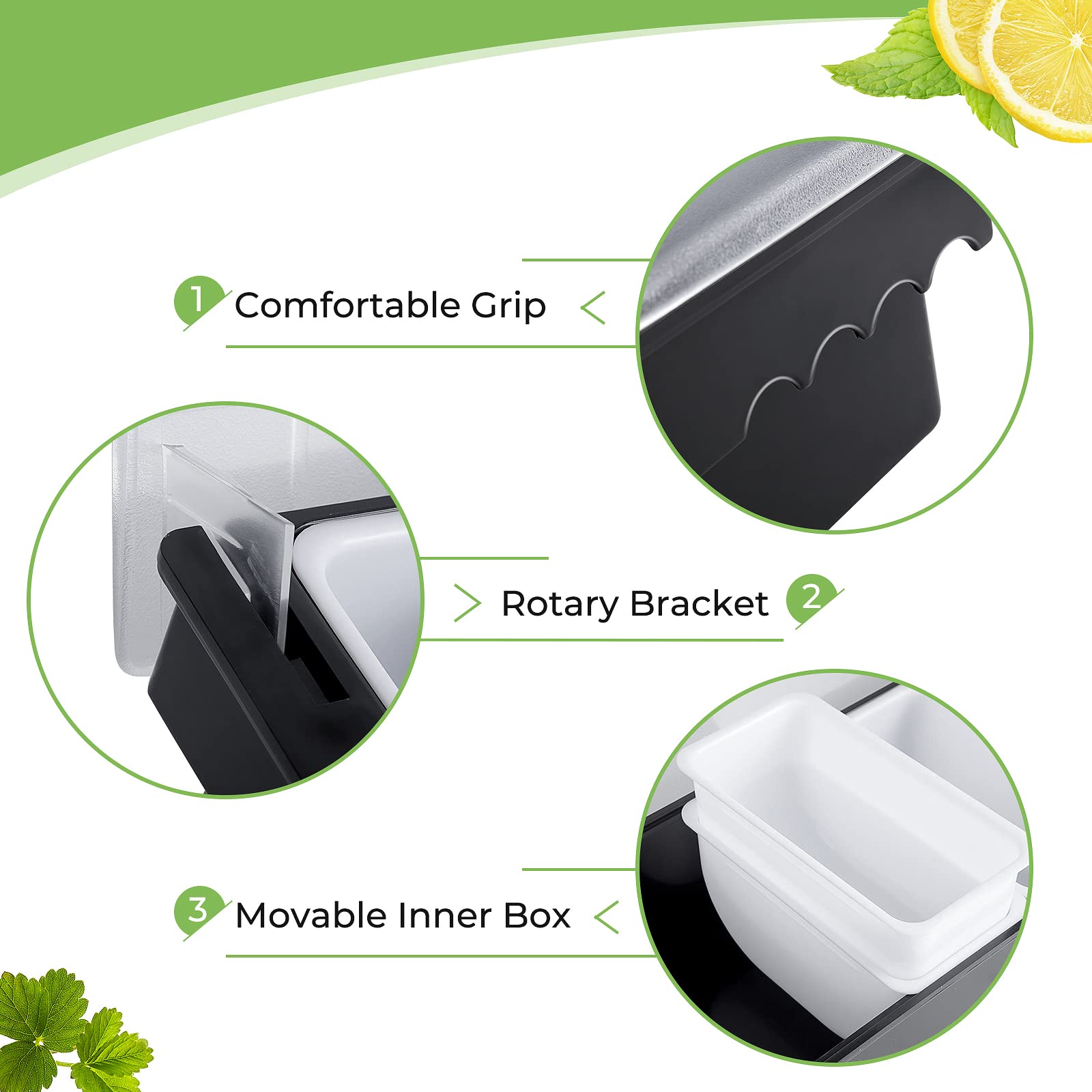 2 recipientes refrigerados con hielo para servir condimentos, frutas, verduras, condimentos, estación de decoración de plástico con tapa para frutas, helados, ensaladas, organizador de