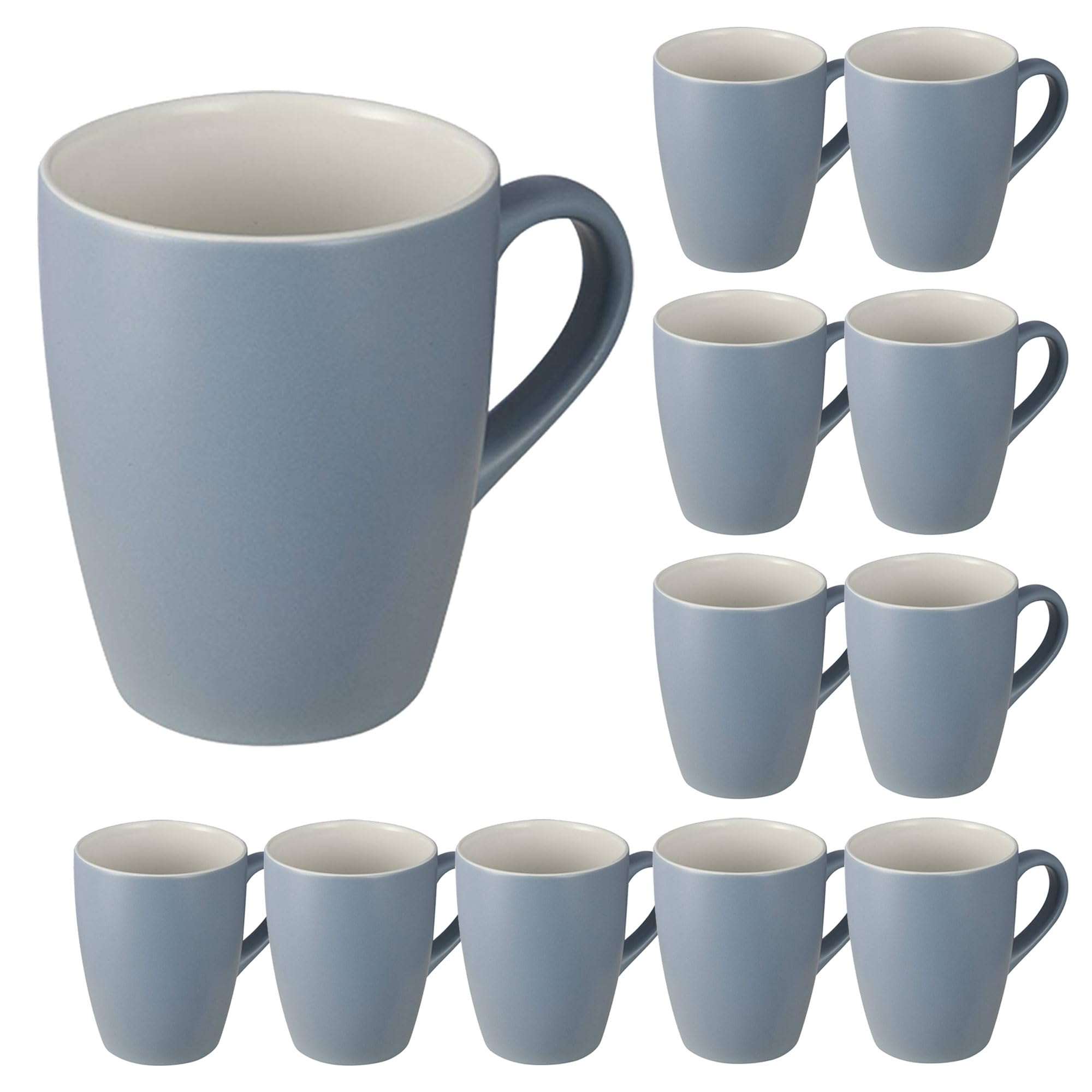 San Ignacio Juego de tazas 340ml porcelana Bone 8,3x5,7x10,2cm, set de 12