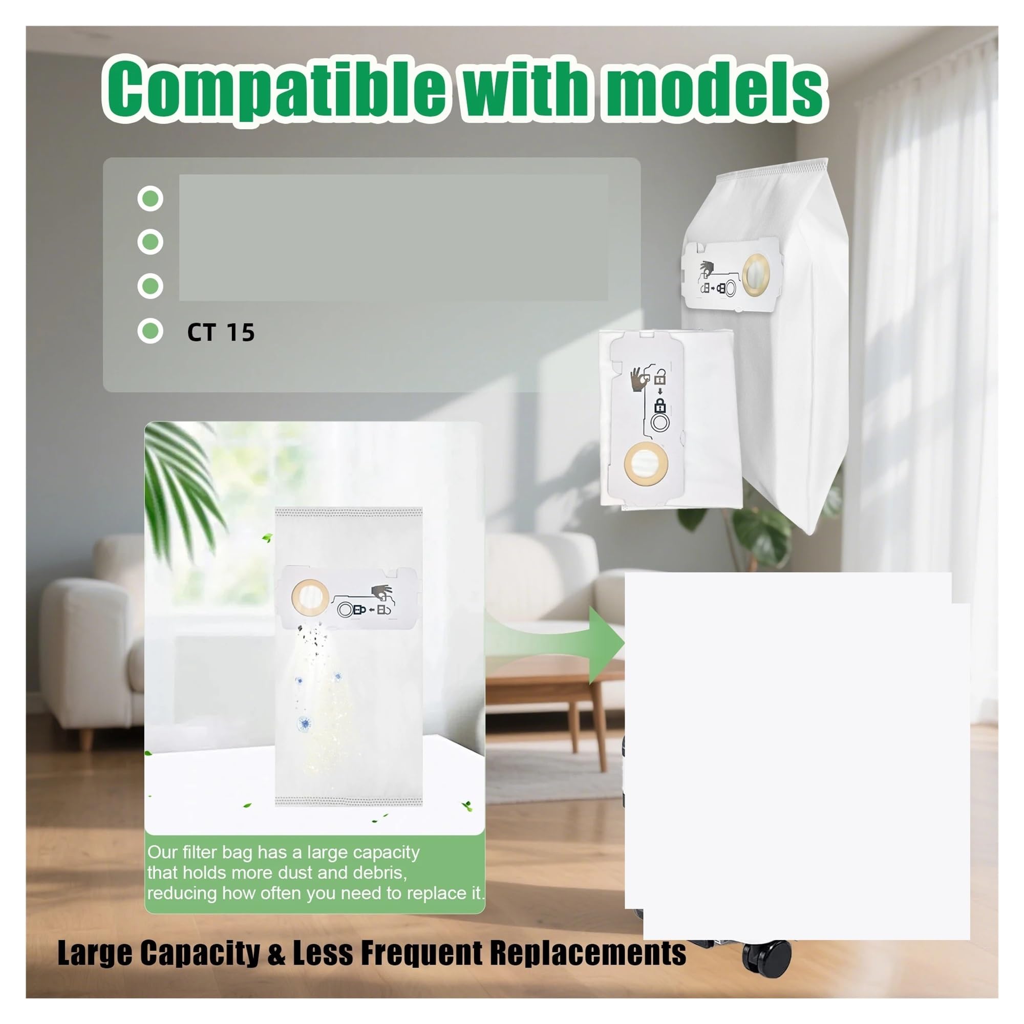 10 Packungen 204308 CT-Staubsaugerbeutel, Kompatibel Mit Festool CT MINI, CT MINI I, CT MIDI Und CT MIDI I, Ersatzteile