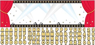 Amscan Multicolor Hollywood Personalized Giant Plastic Sign Banner - 65" x 20" (Pack Of 1) - Customizable Party Decor