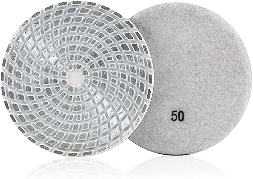 Miniatura 10 de BSRTTOOL Almohadillas de pulido de diamante de metal de 4 pulgadas, amoladora seca o húmeda, baldosas, mármol, hormigón, cerámica, vidrio (grano 301