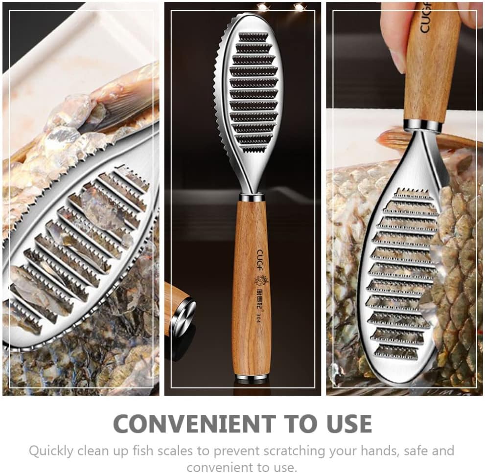 Fish Scaler Brush Stainless Steel Fish Scaler Remover Sawtooth Fish Scale Remove Tool for Kitchen Fish Cleaning Brush Scraper Kitchen Gadgets Accessories Brushes