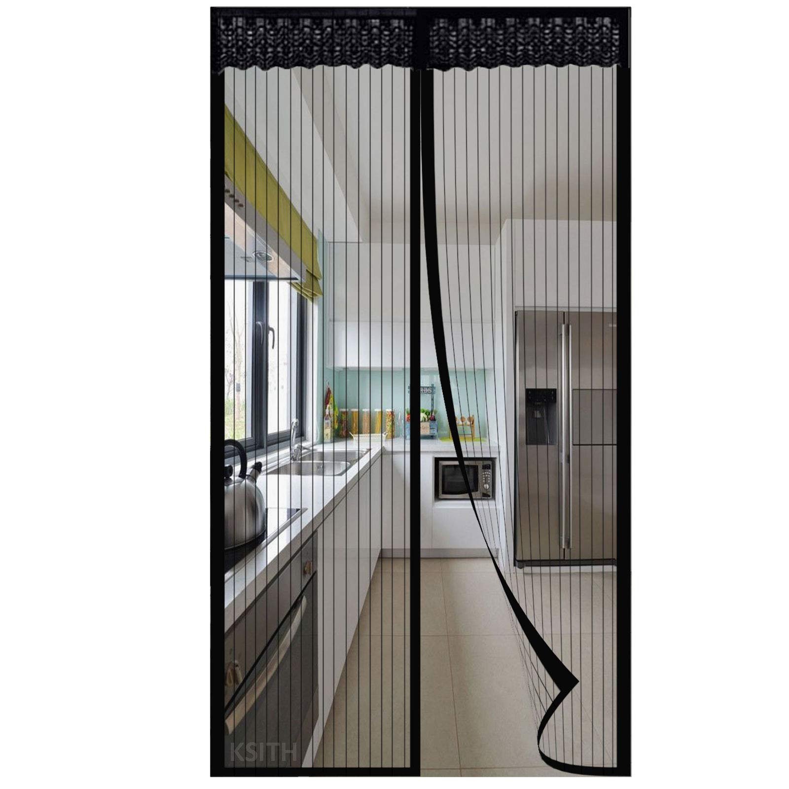 Magnet-Fliegengitter Für Türen – Selbstklebend, 160x205 Cm, Grau, Ohne Bohren