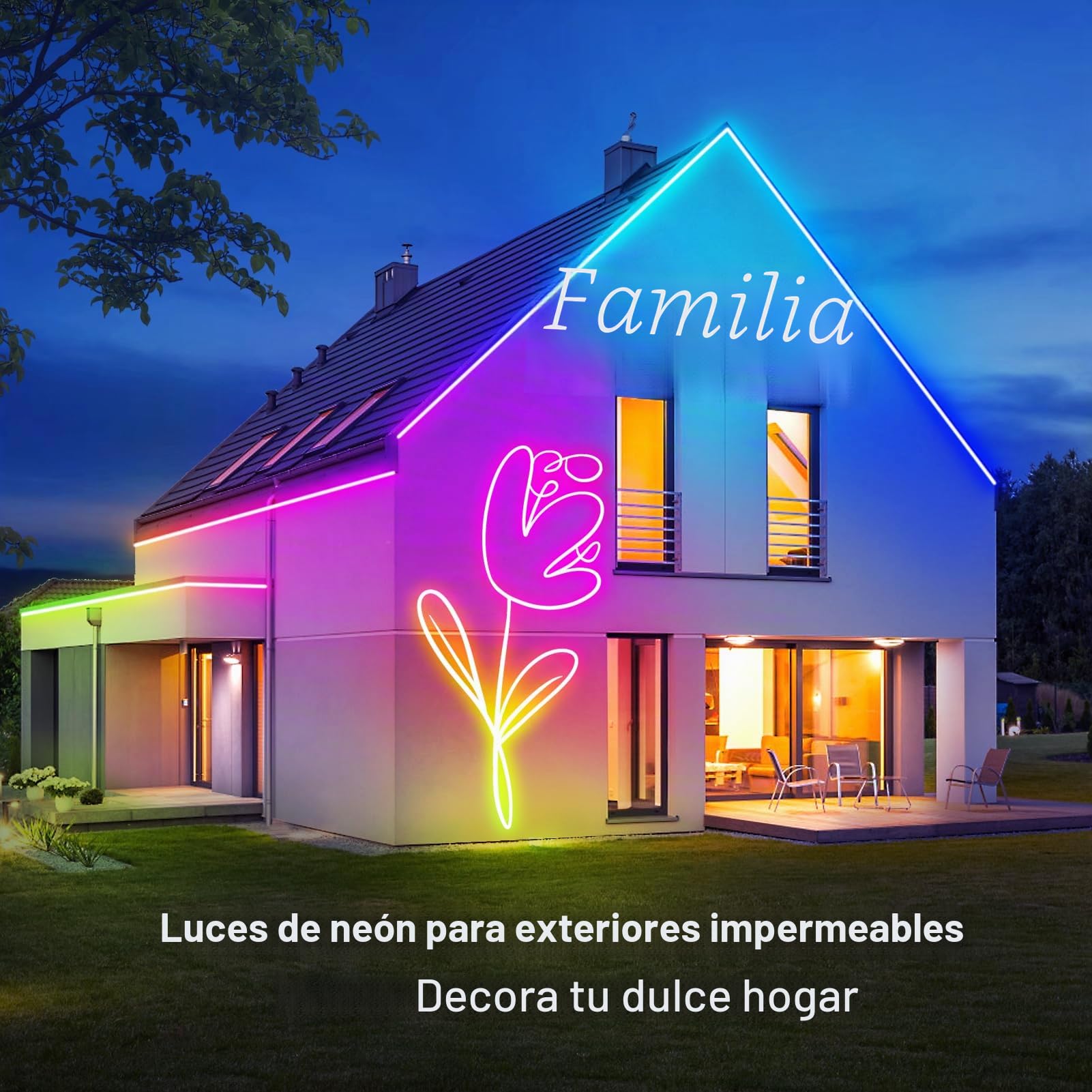 CCILAND LED Neon Strip 10M RGB LED Light 24V Smart Colour Changing Lights APP with Remote Control,DIY Silicone,High Brightness,Music Sync Ultra Flexible for Bedroom Living Room Decor (RGB)