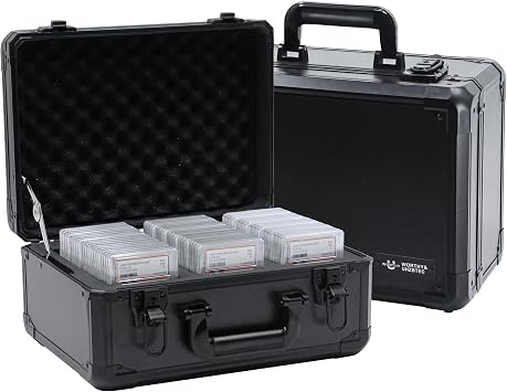 Graded Card Storage Box; Durable Sports, PSA Card Storage Case- Trading Card Storage Box - PSA Slab Case BLACK, 14.17x11.2x7 inches