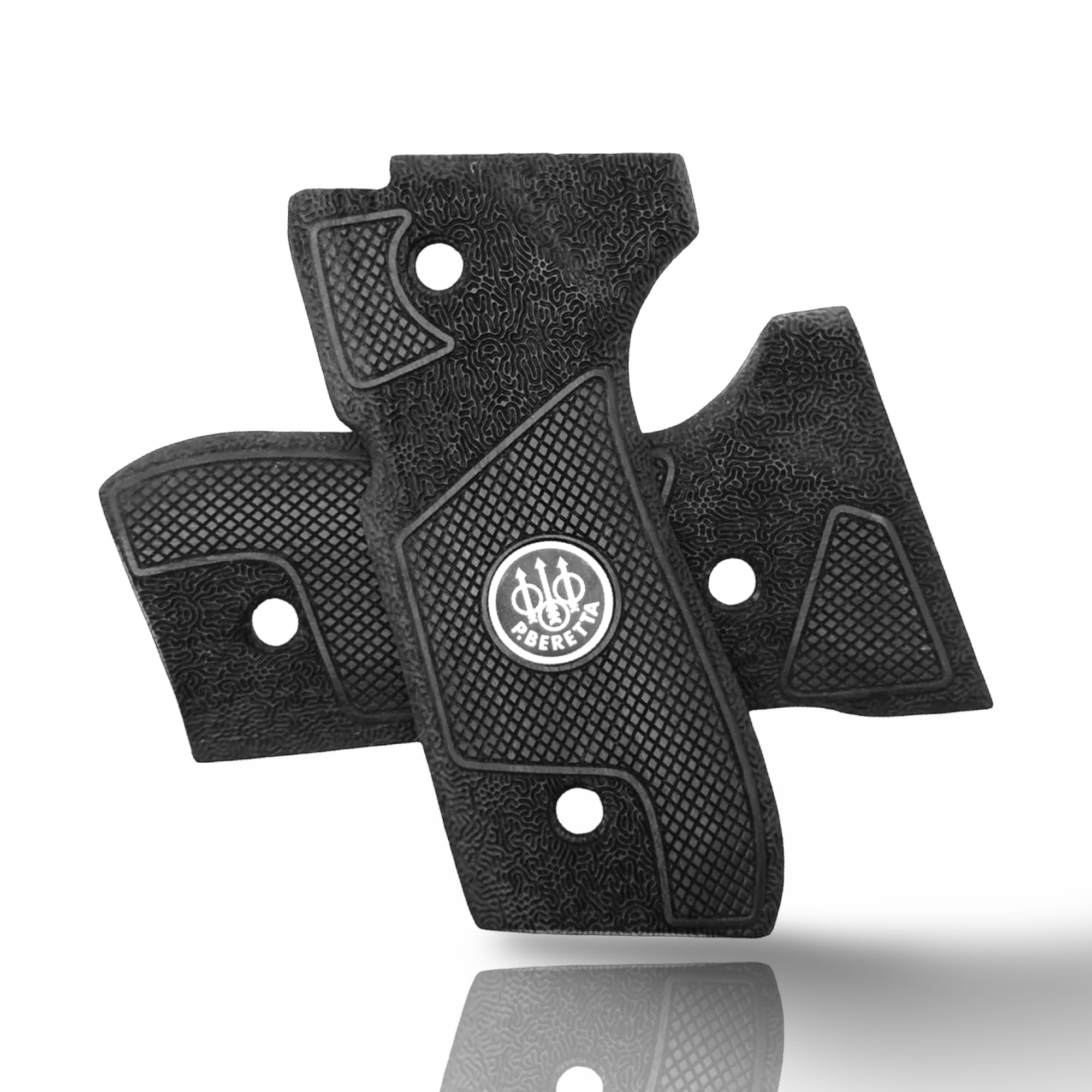 Cachas de Madera para Beretta 92FS, 92F, 92A1, 96A1, Serie 92 - Madera de Haya, Color Negro