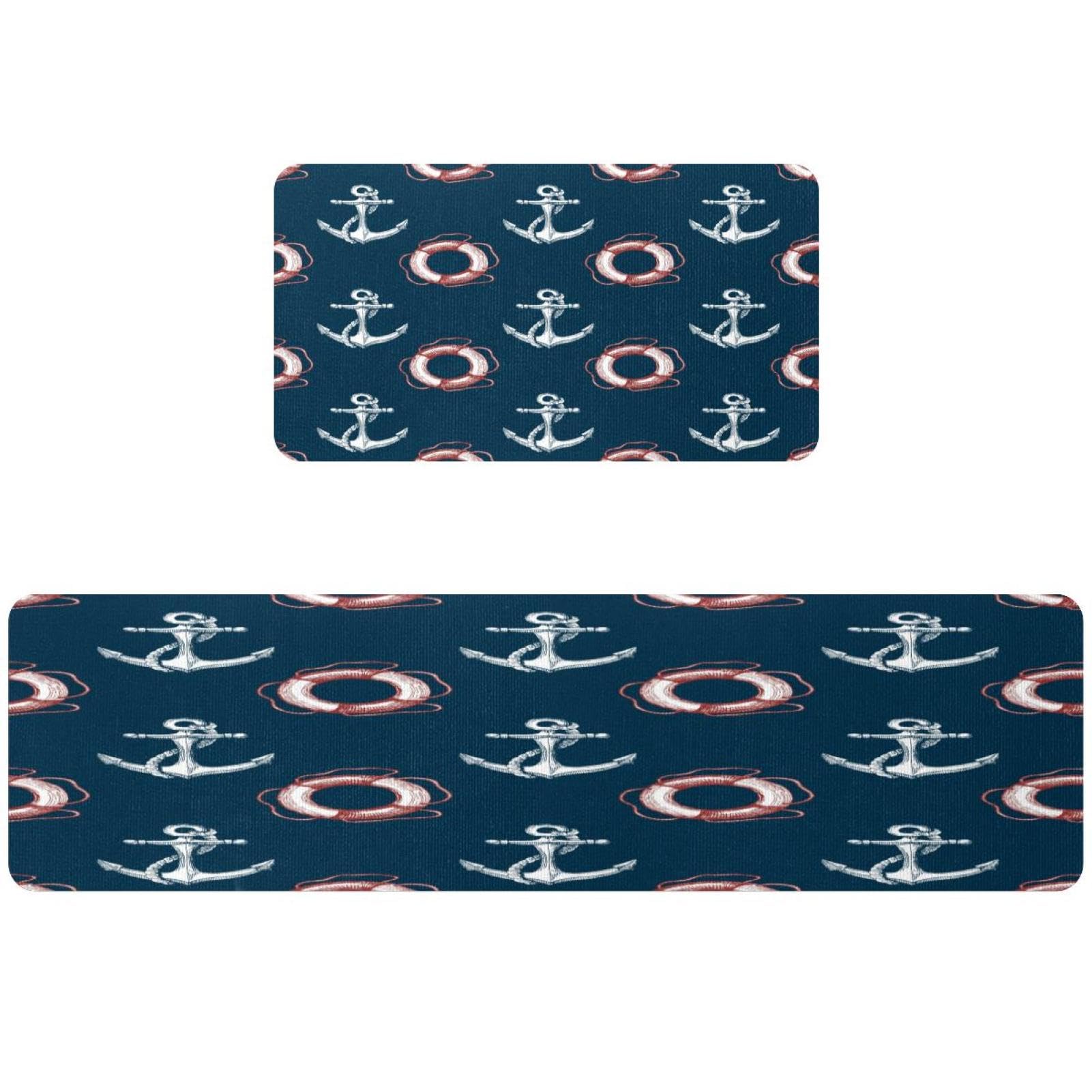 Alfombrilla de cocina lavable VAPOKF de dos piezas absorbentes para suelo limpio