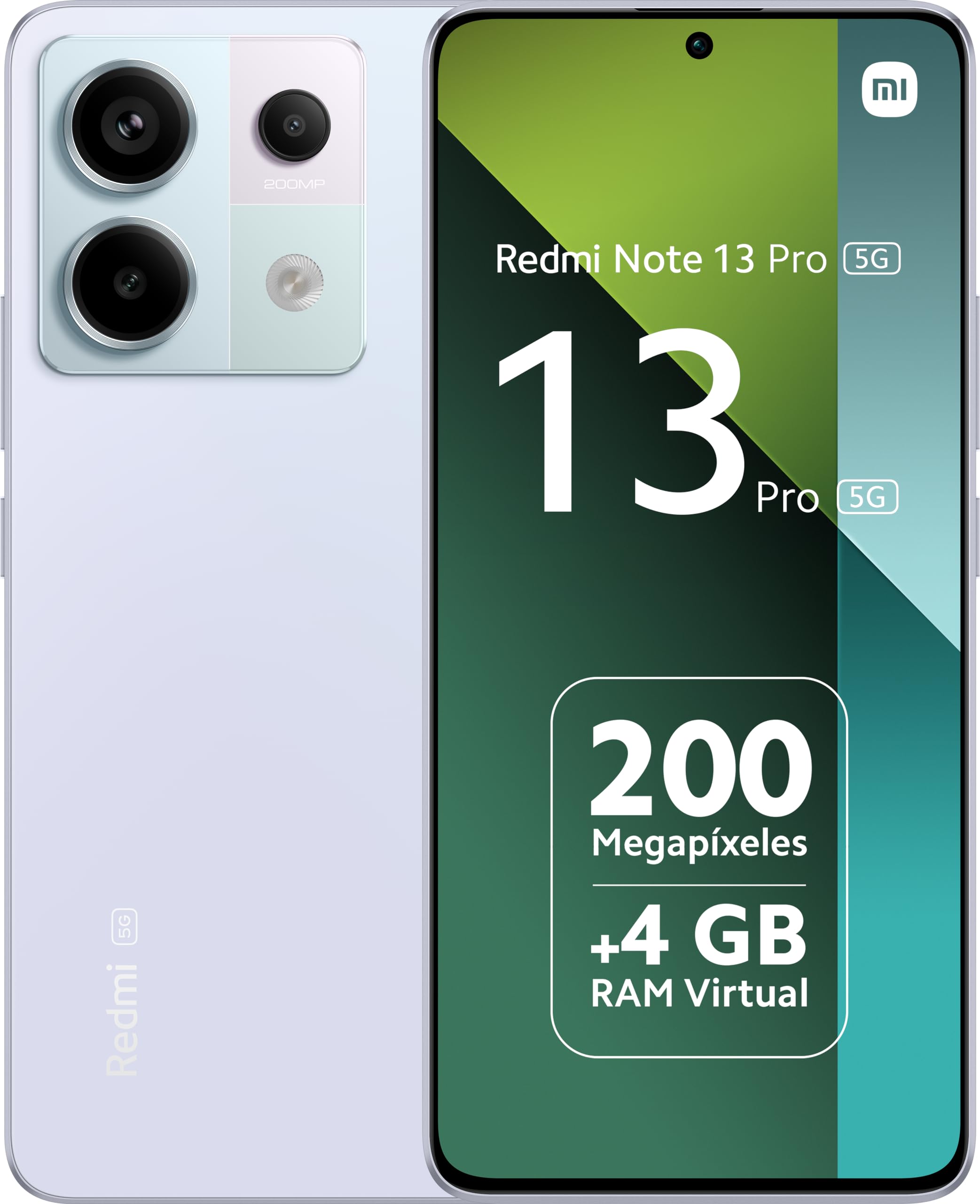 Xiaomi Redmi Note 13 Pro 5G 12+512GB Snapdragon 7s Gen 2, Super QPD da 6.67" Fotocamera Ultra-Clear da 200 MP, Viola (IT Versione)