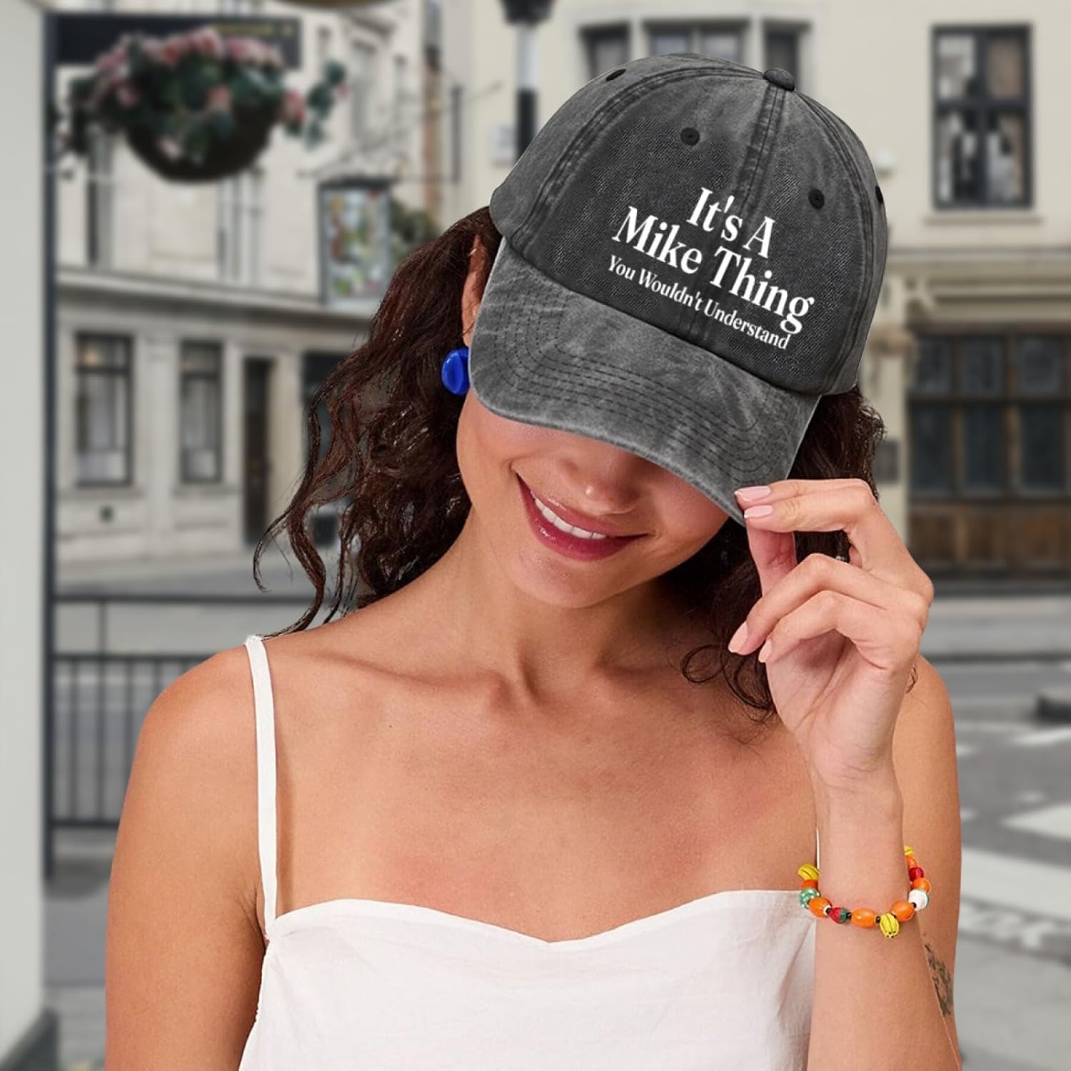 It's A Mike Thing You Wouldn't Understand Funny First Name Mens hat Funny Vintage Cotton Washed - Image 4