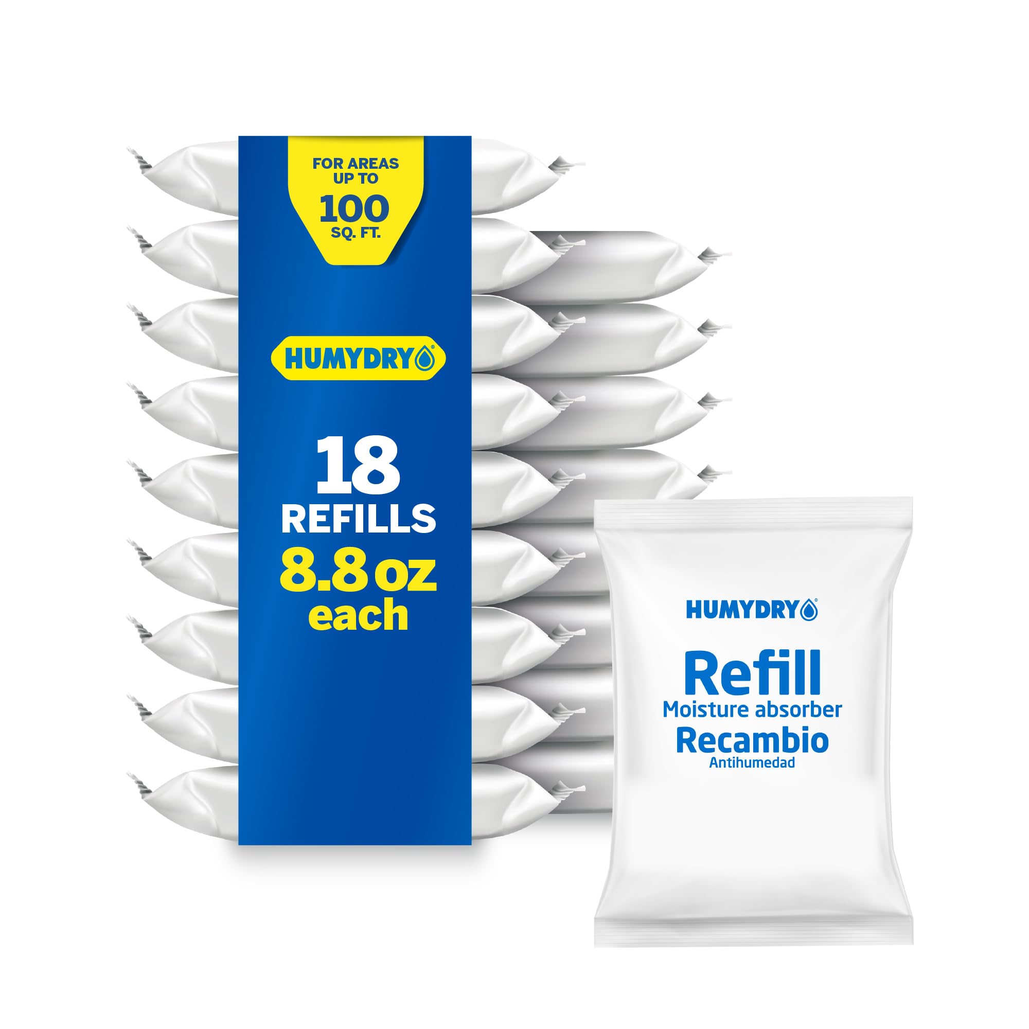 Box mit 6 - 3 Nachfüllpackungen, Feuchtigkeitsabsorber, geruchlos, 250 ml.