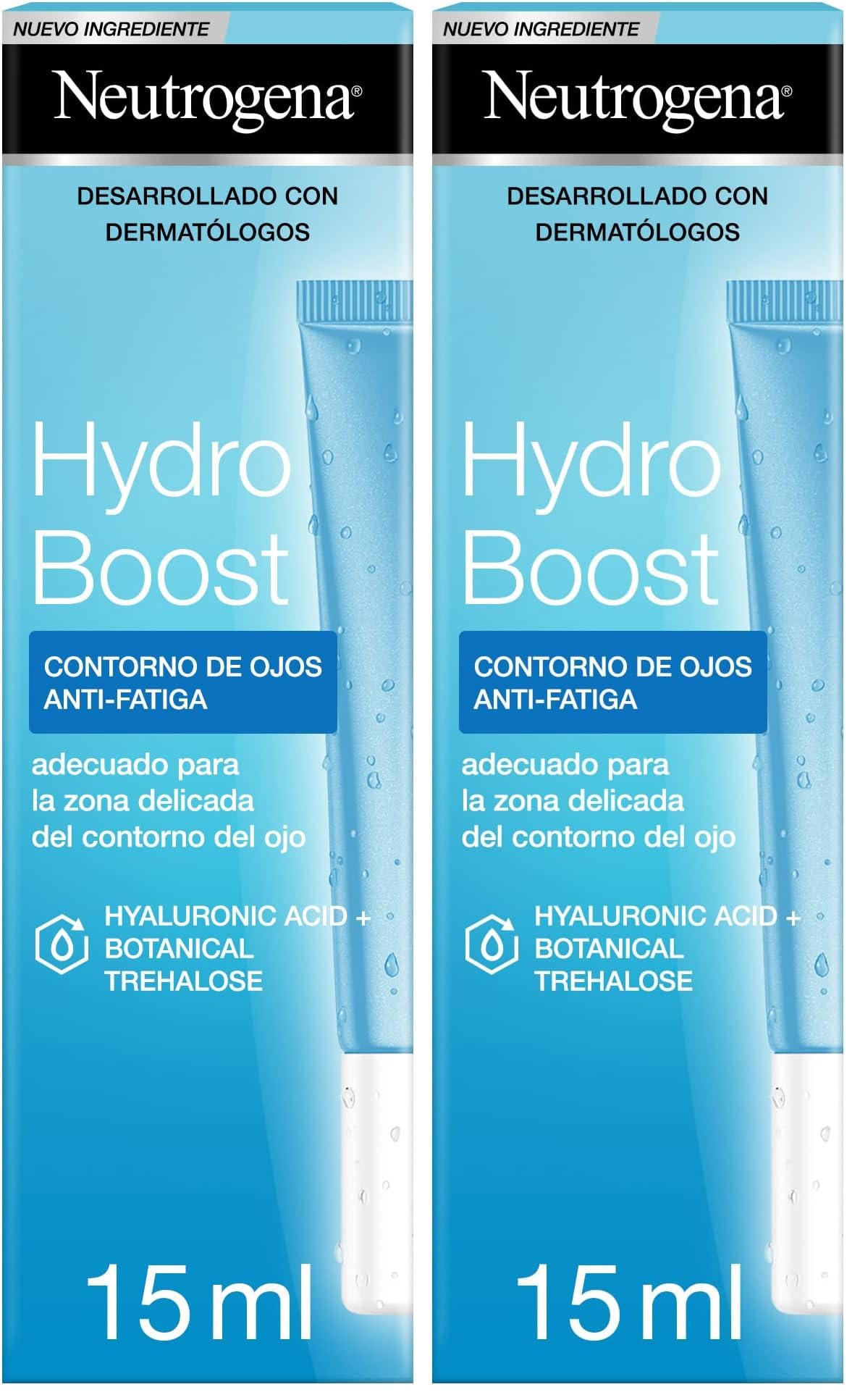 Neutrogena, Hydro Boost Crema Gel Contorno Ojos Anti, Fatiga, 15 ml (Packung mit 2)